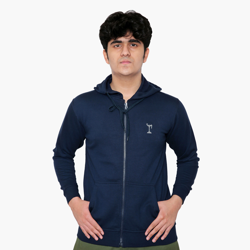 Hoodie with Zipper PK Navy