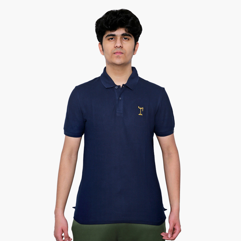 T-Shirt Polo M & S Navy Blue