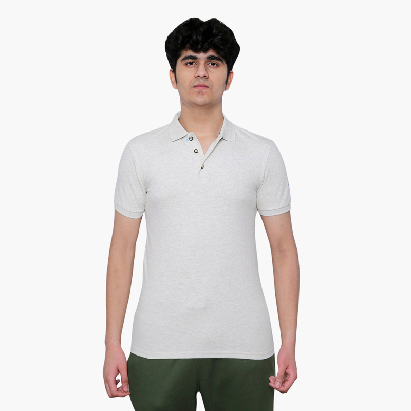 T-Shirt Polo Oatmeal White