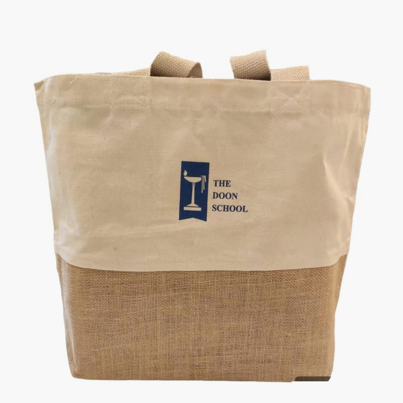 New Tote Bag Jute & Canvas Off-White