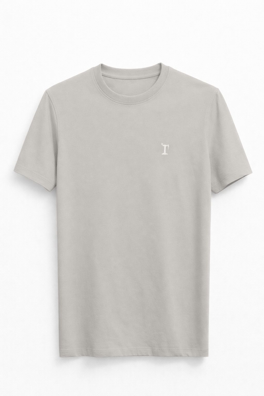 Round Neck T-Shirt Light Grey with Dosco