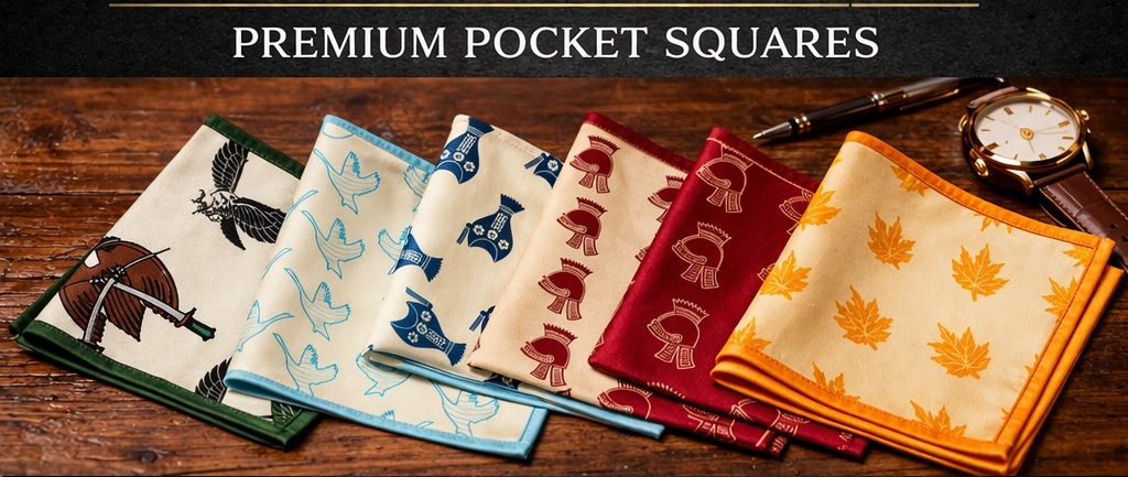 Pocket Squares Pure Silk Twill for House Logos